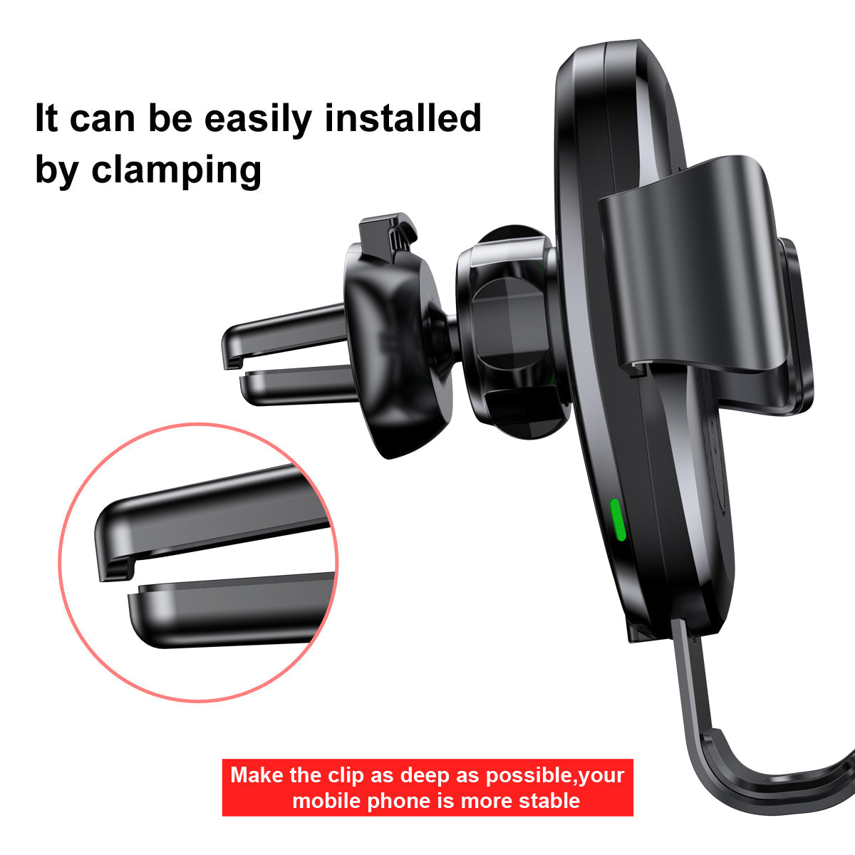 Baseus Wireless Charger Gravity Car Mount Black