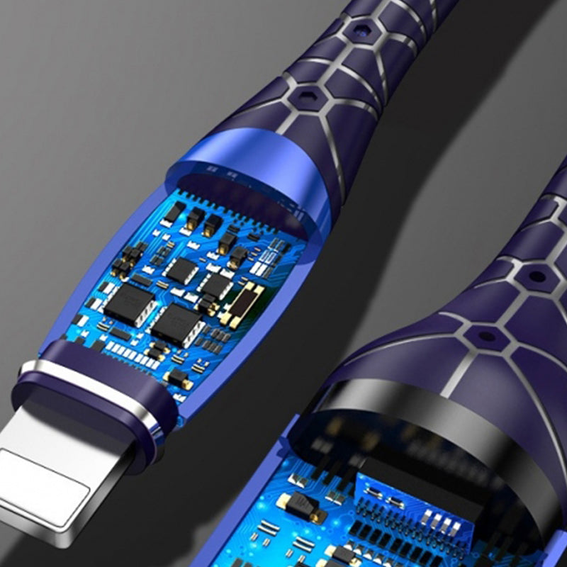 1M 3 in 1 USB A With light Durable cable 2.4A USP