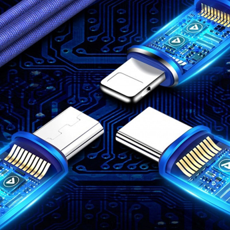 1M 3 in 1 USB A With light Durable cable 2.4A USP