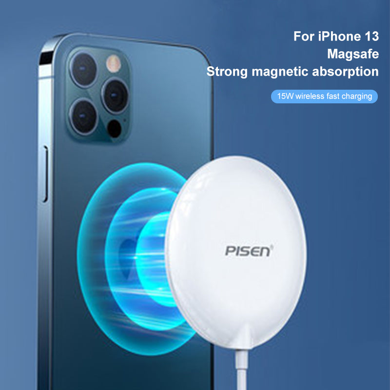 PISEN 15W Magnetic Fast Charger for iPhone 14/13/12 (MagSafe Compatible) FYD-C08