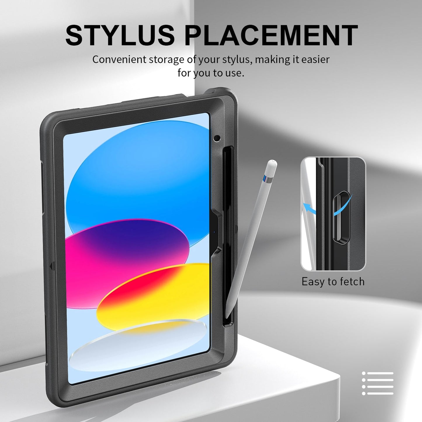 Galaxy Tab A9 Plus 11" Heavy Duty Rugged Case with Pen Holder(Black Diamond)