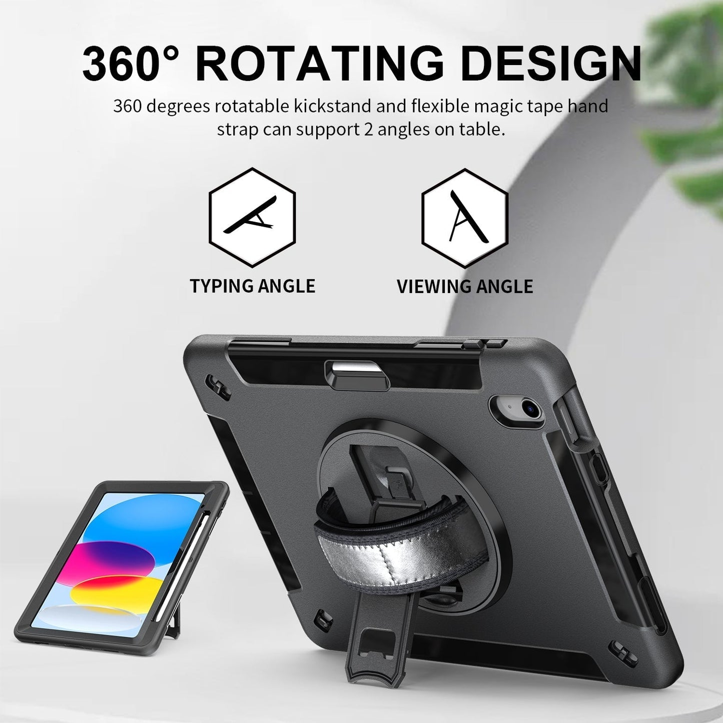 Galaxy Tab A9 Plus 11" Heavy Duty Rugged Case with Pen Holder(Black Diamond)