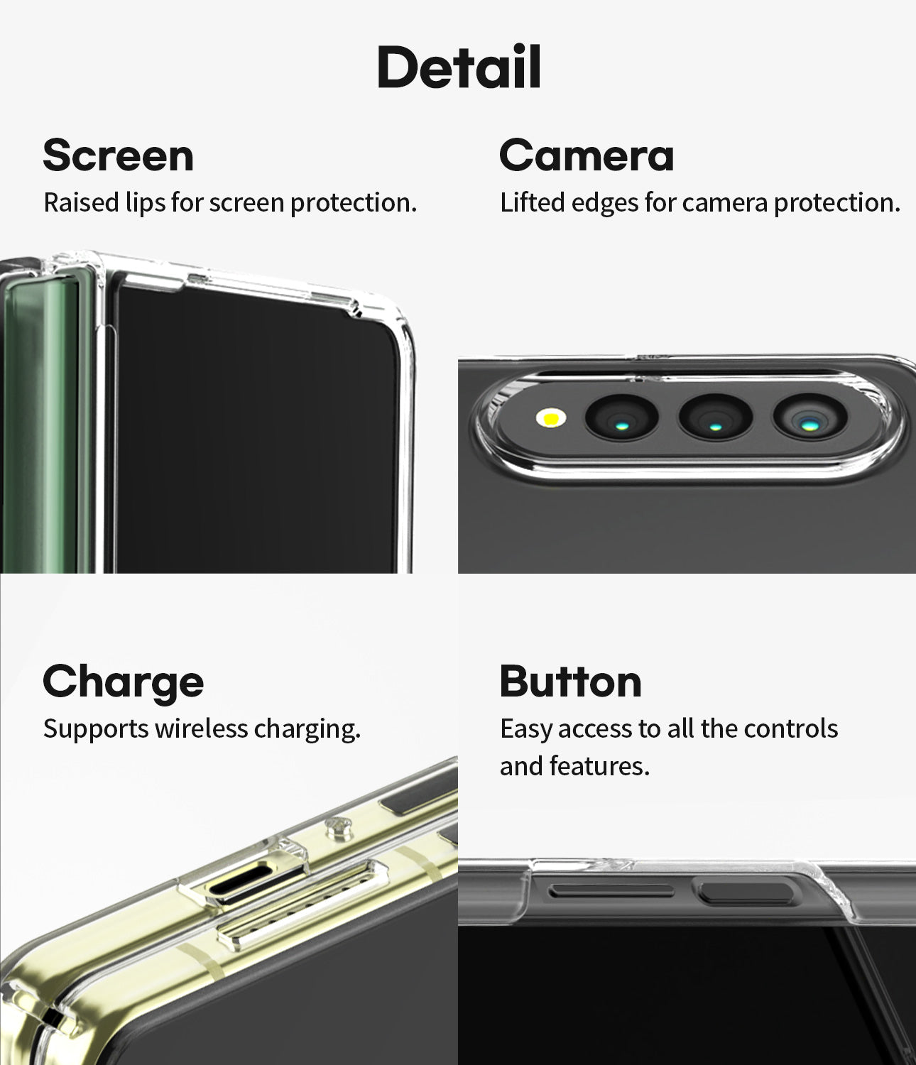Goospery Clear PC Case for Galaxy Z Fold & Flip 3 4