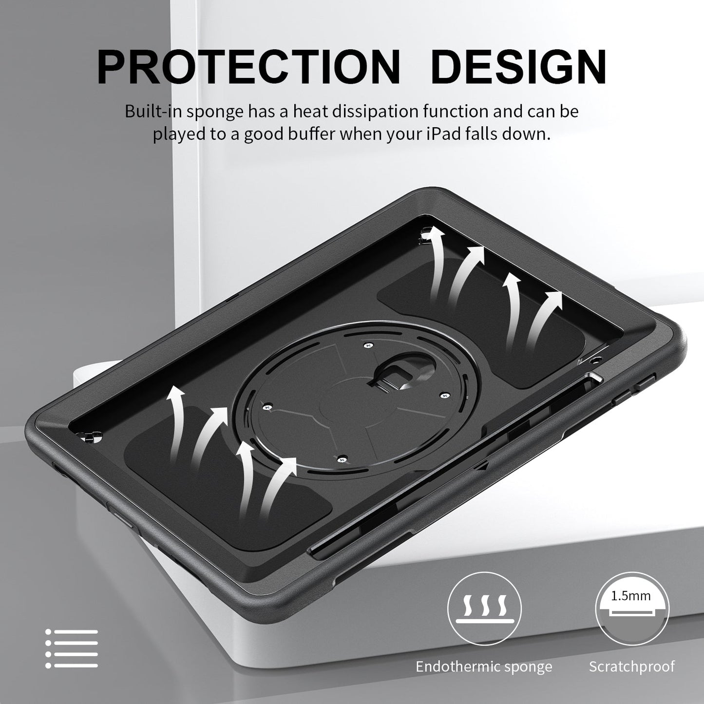 Galaxy Tab S9 Ultra 14.6'' Generic Heavy Duty Rugged Case with Pen Holder(Black Diamond)