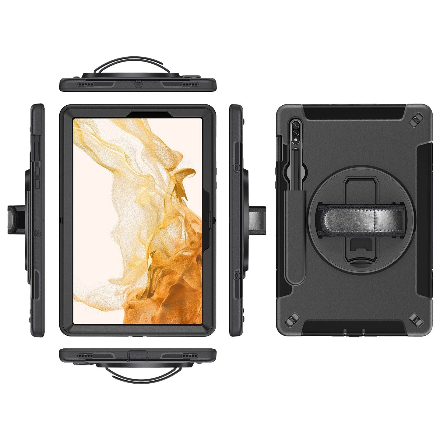 Rugged Case for iPad 10th Gen 2022 10.9‘’ Generic Heavy Duty With Pen Holder(Black Diamond)