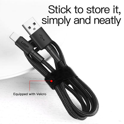 2M BoostUp Cafule Lightning to USB-A Cable Charge & Connect Black USP