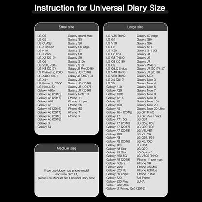 Goospery Universal Diary Case  for All Models Black