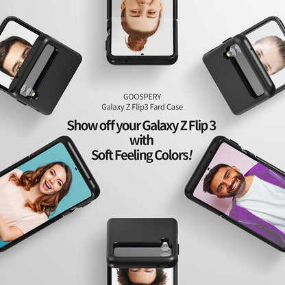 Goospery Fard Case PC / Soft Coating  (Matt Black) for GALAXY Z FLIP 3 4