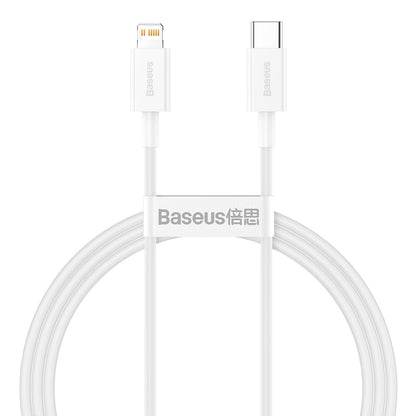 1M Lightning to USB-C Fast Charging Data Cable Superior Series PD 20W 1m white Baseus