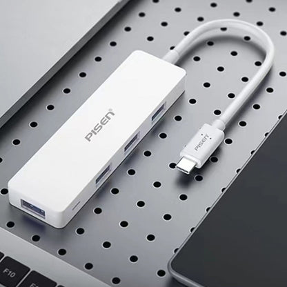 Type-C to 4 USB 3.0 HUB USB-C Charging Port Adapter NJ-HB4001 PISEN (0.15m)